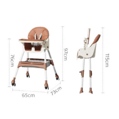 Silla de comer para bebé plástica plegable